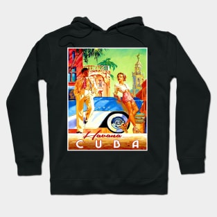 Havana Cuba Vintage Travel and Tourism Advertising Print Hoodie